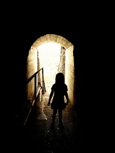 walking towards the light