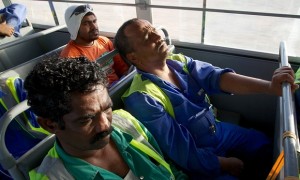 exhausted labourers