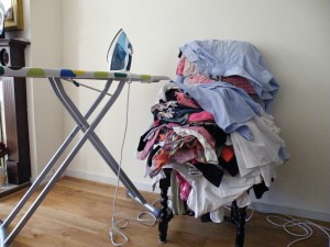 pile of ironing
